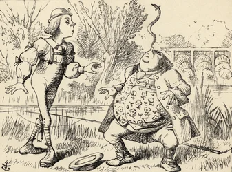 Father William balancing an eel on his nose, from 